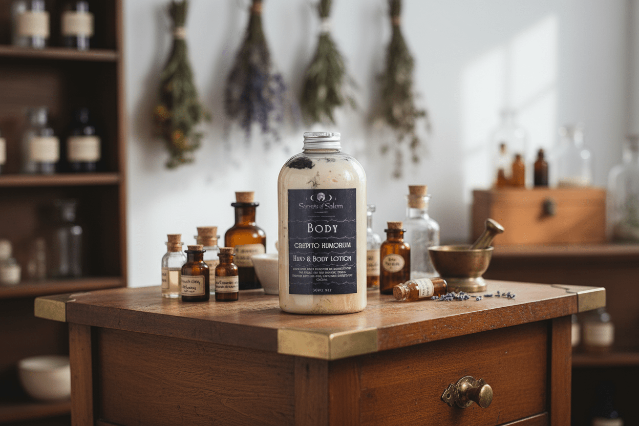 Hand & Body Lotion - Crepito Humorum - Velvet Rose & Oud fragrance - Secrets Of Salem